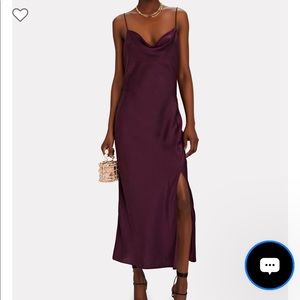 Black intermix Rachael silk cowl neck slip dress, size 6